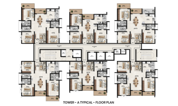 2 BHK Unit Plan
