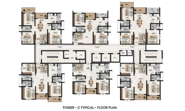 3 BHK Unit Plan